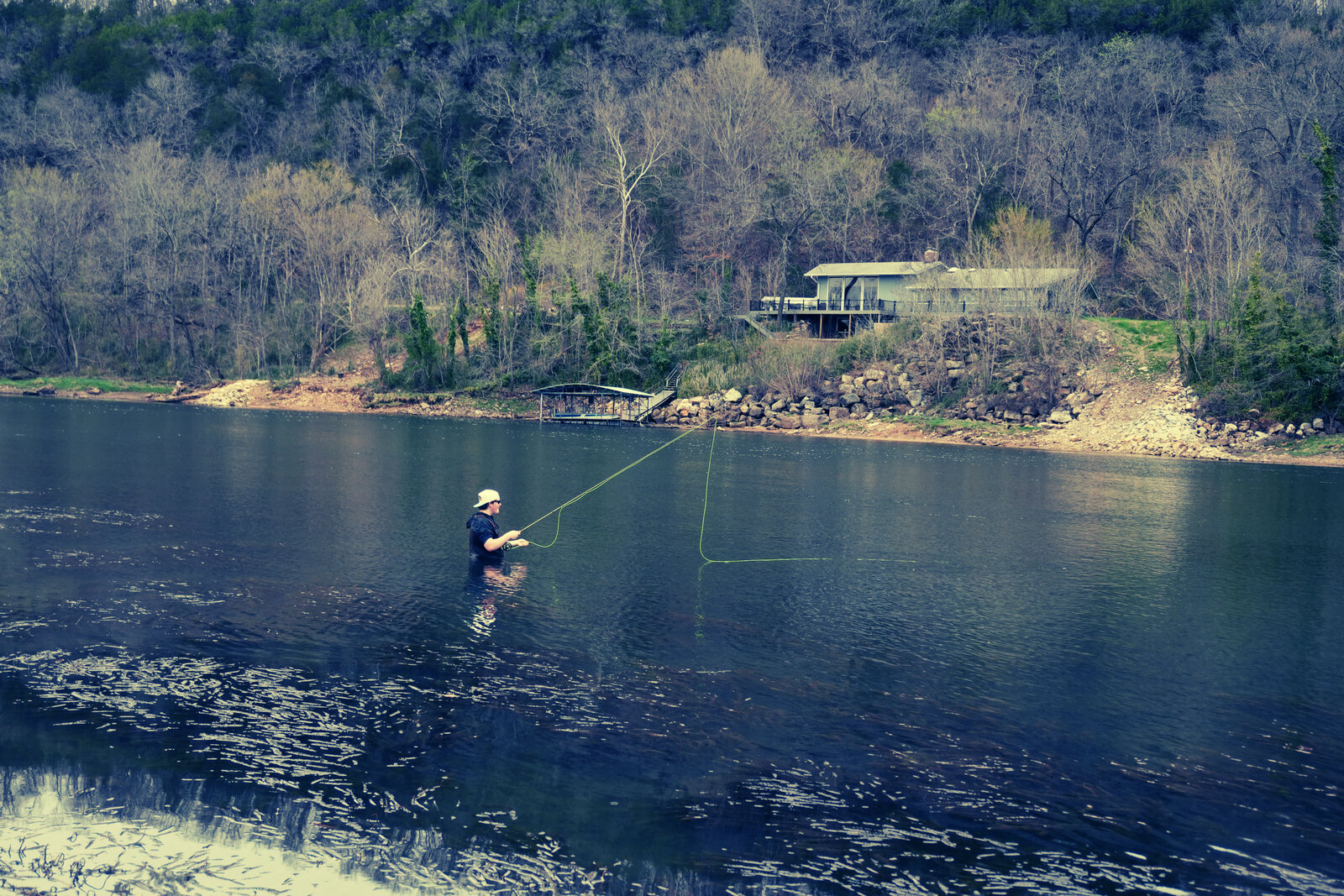 Wading Fisherman